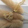 Designlogo Love Necklace For Wome Rostfritt stål Tillbehör Zirkon Fire Necklace For Women Jewelry Gift2583