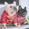 Año chino ropa para perros chaqueta de abrigo pug de invierno