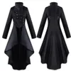 Jackets Women Medieval Victorian Costume Tuxedo Tailcoat Gothic Steampunk Trench Irregular Hem Vintage Frock Outfit Coat Spring Fall