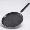 Pfannenflatboden Pfanne Maifan Stone Hellebard Pot Nicht-STICK-Braten mit Deckel mit Nicht-Stick-Wok