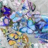 Geschenkverpackung Schöner Schmetterling fliegt im Himmel glänzenden Washi -Zapfenklebeband für Kartenherstellung DIY Scrapbooking Plan Dekorative Aufkleber Drop Deli Otilr