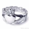 أزياء الفولاذ المقاوم للصدأ الفرقة Claddagh Heart Crown Love Mens Womens Ring Gold Size 6 7 8 9 10 11 12 133243