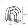 주방 저장 금속 독립형 냅킨 홀더 내구성있는 검은 농가 고상 기지 클래식 카페 냅킨 랙