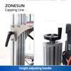 ZONESUN Bottle Capping Machine Srew Top Juice Liquid Spray Cap Twist Glass Dropper Lid Conveyer Line ZS-XG6100C