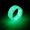 Anello luminoso bagliore che brilla nei gioielli scuri decorazione unisex per donne men247s