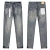 Purple Mens Jeans Fashion trends Distressed Ripped Biker Slim Fit Motorcycle Mans Black Pants 28-40