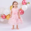 Né Baby Princess Robe for Girls Toddler Vêtements d'été Bow Lace Infant 1er anniversaire Baptême Baptême Robes 231222