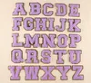 Notions Pink Purple 26 English Letters Patches for Clothing Patch Embroidery Clothes Applique DIY Accessories3658957