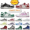 Designer Skel Top Low Men Women Shoes Bones Hi Leather Sneakers Luxury Skeleton Blue Red White Black Green Gray Pink couple casual Mens Womens shoes X23