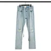 Men's Jeans Designer Jeans Mens Pants Linen Hip Hop Men Distressed Ripped Biker Slim Fit Motorcycle Denim for M-3xl B456ilkw