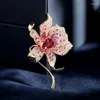 Bogenfarbe Farbe Zirkon Zirkon hochgradig Lilie Corsage Elegante Luxusatmosphärische Anzug Accessoires Pflanzenblume Brosche