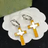 Boucles d'oreilles de luxe en or pour femmes, série G, pendentif simple de styliste, boucles d'oreilles en argent 925 avec boîte, cadeau d'anniversaire de luxe, bijoux