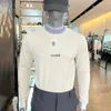 Vår- och höstgolfkläder Mäns nya High Neck Long Sleeve Slim-Fit Top Solid Color Fashion Warm Keeping Sports Base Clothing