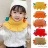 Scarves Wraps Thickened Baby Knitted Scarf New Wool Windproof Kid Warm Scarves Washable Cartoon Neck Sleeve Boys Girls