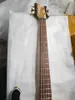 Black 5 String Electric Bass Guitar 4003 Rick Neck Thru Body Bass Rosewood Carving Inlay Body