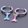 Brincos Dangle 1Pair/Lote Aço inoxidável Kawaii Bone Único feminino de moda fofa garanhão para meninos Piercing presentes