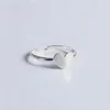 Echte 925 Sterling Silber Love Heart Ring Frauen minimalistische Mode Süßes Schüler Juwelierparty Geburtstagsgeschenk 2105072464