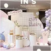 Party Decoration Birthday Supplies For Wedding Round Stand Paper Plinth Display Set Cylinder Dessert Table Drop Delivery Home Garden Otcrp