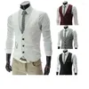 Herenvesten merkpak vest heren jas mouwloze vintage mode lente herfst plus size waistcoat chaleco traje hombre bruiloft