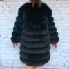 スタイル4IN1本物の毛皮コート女性自然な本物のジャケットベスト冬のアウターウェミンフォックスファーコート高品質の毛皮服231222
