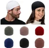 Vinter stickad muslimska män bön hattar varma manliga mössor mössa islamiska ramadan judiska kippah homme hatt men039s wrap head2788305