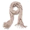 Шарфы aebmnhd Женская мода теплый шея мужские мужские мужские громкие клетчатые шарфу для шарфы осенний зимний длинные платцы