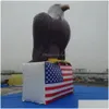 Outdoor Games Activities Customization Inflatable Eagle Balloon Standing Flag Board Fireworks For Festival And Advertising Drop De Dhsga