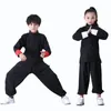 Bühnenbekleidung Kinderuniformen traditionelle chinesische Bekleidungsjungen und Mädchen Kampfkunst Top Set Tai Chi Folk