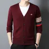 Men's Sweaters High end brand Little Bee embroidered knitted cardigan men's spring and autumn new Korean style shawl luxury casual sweater coat J231220