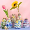 Mosaic Vase Material Kit Kindergarten Urlaubsaktivitäten DIY Mosaik Handwerk machen Wohnzimmer Dekor Blumenarrangement Vasen 231222