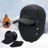 Luvas de lençóis Luvas Define o chapéu de inverno Sports Earflap à prova de vento Capinho de beisebol ao ar livre Trapper Protetor Face Bocal Aparel265g