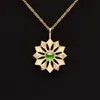 Fashion Trends High Quality Natural Jade Yellow Gold Diamond Nice Green Color Icy Jadeite Pendant Charms