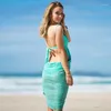 Women's Swimwear Fashion Women Lace Sling Jacquard Wrap Skirt Beach Cover Blouse Cover-ups Dress Swimsuit