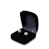 5pcs Engagement entier Boîte en velours noir Boîte de bijoux Affichage de rangement Case pliable pour la bague de mariage Gift de la Saint-Valentin O310
