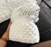 Nome personalizado Criando Criando Lão de Fleeces Nascido Infantil Swaddle Wrap Great Birthday Drop 231222