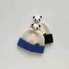 Berets Cartoon Panda Kids Baby Hiver Hat Outdoor Keep Warm Ear Boy Girl Knited Fashion Coton Coton Babinal Caps Casual Casc