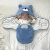 Teddy urso espessamento calor nascido no envelope de abstino de bebê 09 meses saco de dormir 231222