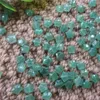 Tanie zielone aventuryn naturalne kamienie szlachetne 50pcs kształt gwiazdy 6 5 6 5 mm luźne koraliki do biżuterii DIY Making kolczyki Naszyjnik Bra301i