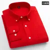 Camicie casual maschile classiche fit fasion cotone camicia a maniche lunghe per uomo top tasca sottile soft oxford abiti da ufficio a colori solidi