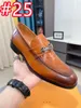 40model Luxuoso sapatos de couro masculino de superfície lisa Button Metal Sapatos artesanais Definir sapatos casuais confortáveis ​​sapatos de casamento masculinos