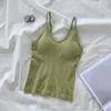Serbatoi di camisoles Summer Top Top Women Women Wrap CamiSole Slimt Slip Baselessista Base Cingcio regolabile a V-Neck Tops