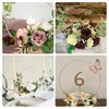 Dekorativa blommor 10 Pack Metal Floral Hoops tum med platshållare för DIY bröllopsborddekor