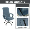 Office Computer Desk Chair Covers Armchair Protector Black Blue White High Quality Housse De Chaise Includ Armrest Gamer 231222