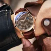 Armbandsur Business Quartz Watch PU Leather Strap Quality Daily Quarter Watches Lämpliga för datinggåva