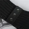 Belts 2023 Design Women's Black Elastic Wide Waistband Pu Leather Cummerbund Ladies Designer Overcoat Belt Women Mujeres Cintura