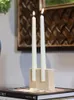 Candle Holders 2 Holes Marble Candlestick Holder For Wedding Dinner Party Vintage Travertine Stone Taper Table Centerpiece