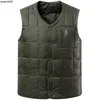 Men's Vests Middle and old people's autumn winter short thickened down vest dad wear warm jacket waistcoat