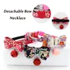 Collari per cani per gatto da gatto bowknot con campanello Cats Necklace Collana Decorazione di fiori Accessori per piccoli cani mediocri dropship