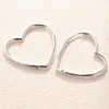 Boucles d'oreilles Stud Factory Wholesale 925 STERLING Silver Love Heart Hoop Bangle s'adapte à la mode de bijoux européens