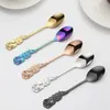 Gorks Creative Royal Coffee Stiring Spoon European Retro Style Golden Rostless Steel Ice Cream Dessert Featured